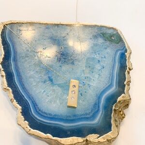 Vintage Gold Pendant Necklace with Crystals